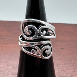 Wrap Ring With Scroll Design - Sterling - 2.77 Grams - 7.75