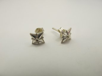 Sterling Star Stud Earrings .97g