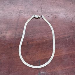 Sterling Herringbone Bracelet - Made In Italy - 2.49 Grams