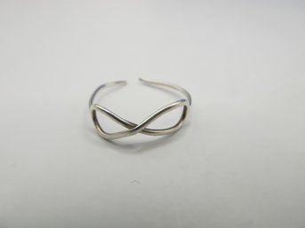 Adjustable Sterling Infinity Ring .54g  Size 5