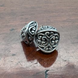 Filigree Stud Earrings - Sterling - 3.07 Grams