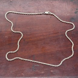 16'Sterling Rope Necklace - 5.00 Grams