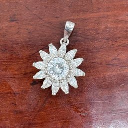 925 CZ Starburst Pendant - 4.44 Grams