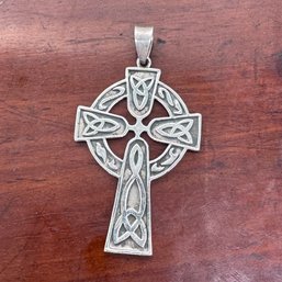 Sterling Silver Celtic Cross Pendant - 8.06 Grams