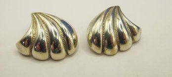 Sterling Seashell Earrings 6.44g
