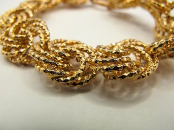 Gold Toned Sterling Knot Bracelet 16.56g