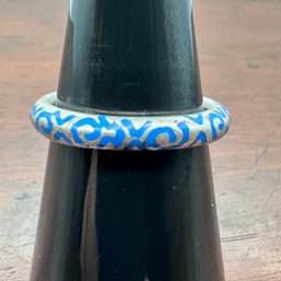 Painted Sterling Silver Band - 4.19 Grams - 7.75