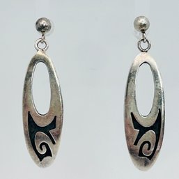 Sterling Silver HOPI Pushback Earrings 4.488 G Unknown Mark