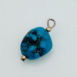 Turquoise Sterling Silver Pendant 1.27 G