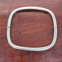 Square Hinged Bangle - Sterling - 11.14 Grams