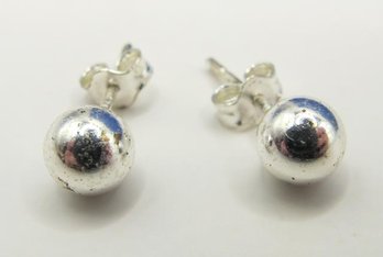 Sterling Ball Earrings .95g