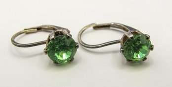 Sterling Green Earrings 1.46g