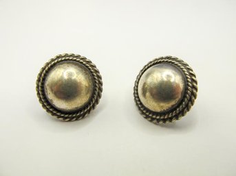 Large Sterling Circle Stud Earrings 6.34g