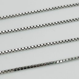 Italy, Vibrant Sterling Silver Box Chain Necklace, 2.51 G