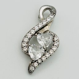 SUN Sterling, Silver Rhinestone Pendant 2.07 G