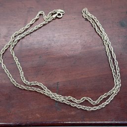 22' Leash Link Sterling Silver Necklace - 7.51 Grams