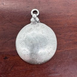 Hand Poured Sterling Pendant - Matte Finish  - 4.65 Grams