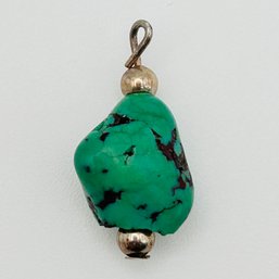 Turquoise Sterling Silver Pendant 1.02 G