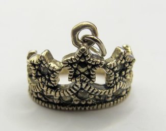 Sterling Embellished Crown Charm 1.3g