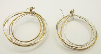 Sterling Wire Hoop Earrings 5.07g