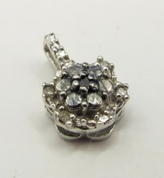 Small Sterling Pendant With Rhinestones .91g
