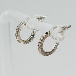 AV TH Sterling, Silver C  Hoops .77 G