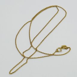 JCM China, Sterling, Silver Gold Toned Cable Chain Necklace 1.28 G