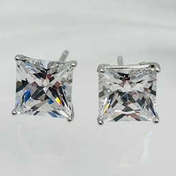 JCM Sterling Silver Square Brilliant Studs 1.83 G