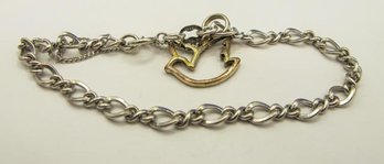 Sterling Bracelet With Dove Pendant 4.73g