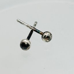 Sterling, Silver Tiny Ball Stud Earrings .25 G