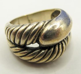 Sterling Ring With Braided Detail 11.77g  Size 7.25