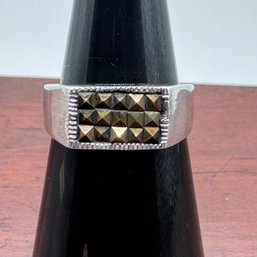 Vintage Marcasite Sterling Silver Ring - 4.93 Grams - Size 7