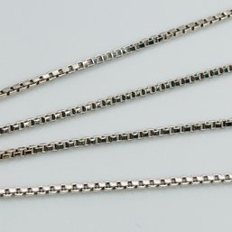 Sterling Silver Box Chain Necklace, 2.53 G