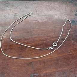 16' Box Sterling Silver Chain - 1.76 Grams