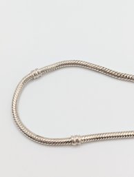 Sterling Herringbone Station Link Bracelet 13.4g