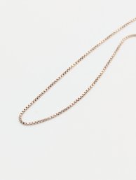 Sterling Box Chain Necklace 1.9g