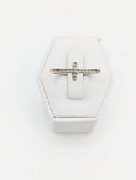 Sterling Sideways Cross Ring Sz. 8.5.  1.8g