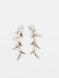 Sterling Leaf Chandelier Earrings 12.2g