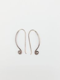 Sterling Spiral Hook Earrings 3.4g