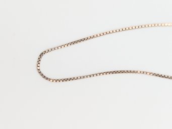 Sterling Box Chain Necklace 2.6g