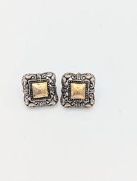 Sterling Square Stud Earrings 7g