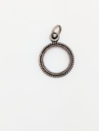 Sterling Snake Ring Circle Pendant 2.3g