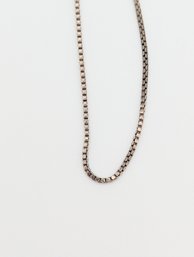 Sterling Box Chain Necklace 2g