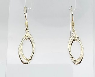CW Sterling Silver Drop Dangle Earrings 1.3 G