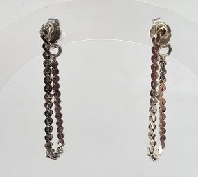 Sterling Silver S Chain Earrings 2.2 G