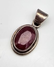 Ruby Sterling Silver Pendant 2.8 G