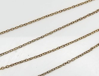 Gold Over Sterling Silver Cable Chain Necklace 1.6 G