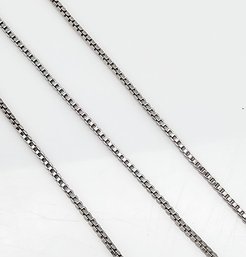Sterling Silver Box Chain Necklace 2.2 G
