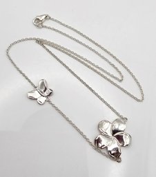 Sterling Silver Butterfly Necklace 4.6 G