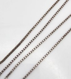 Sterling Silver Box Chain Necklace 2.6 G